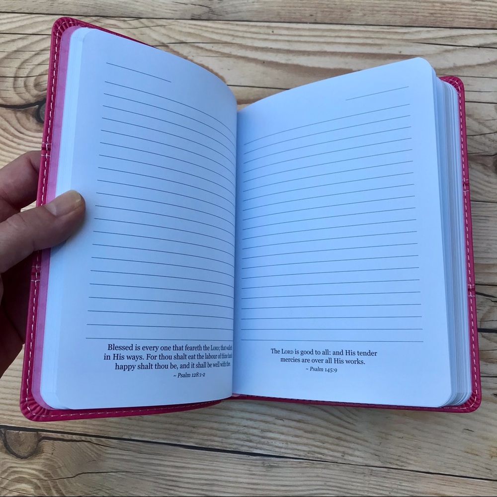 Pink Christian Journal with Scripture - Picture 3 of 3